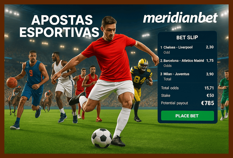 Apostas esportivas no cassino online MERIDIANBET